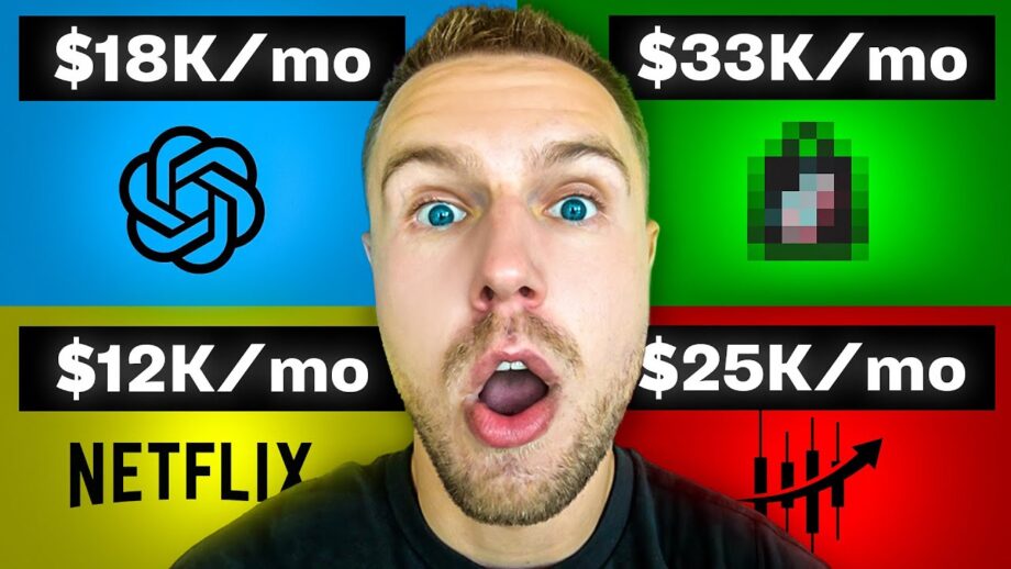 I Found The 4 EASIEST AI Side Hustles EVER ($33,000 Per Month)