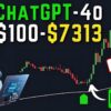 NEW Chat GPT-4 Trading Strategy Turned $100 to $7313!