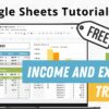 How to Build an Income and Expense Tracker from Scratch - Google Sheets TUTORIAL Budget Spreadsheet