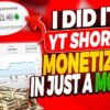 I monetized  Youtube shorts automation channel in just 30 days!! Step by Step explained!!
