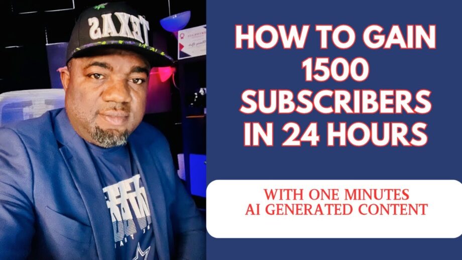 I Gained 1500 Subscribers in 24 Hours Using AI Generated Content