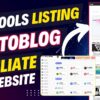 Create Free AI tools listing autoblogging affiliate website and earn upto $47 per click