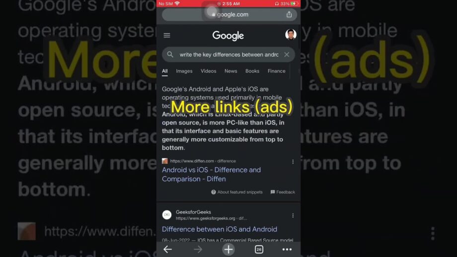 Chatgpt VS Google 😮😍 | watch the differences | #shorts