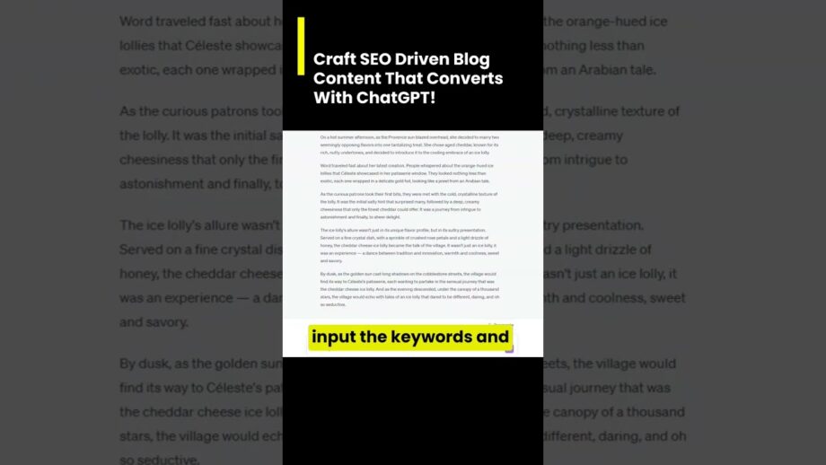 Craft SEO Driven Blog Content That Converts With ChatGPT! #chatgpt #affiliatemarketing