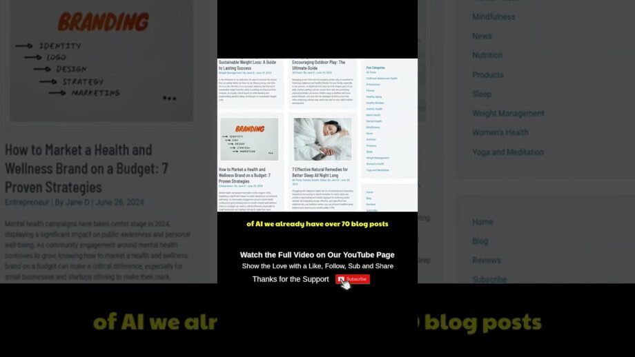 GetReal.fit Website For Sale - 100% Automated AI Fitness Content Creating Website
