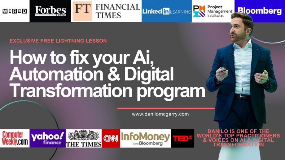 Short course: Fix your Automation, Ai and Digital Transformation Program - Linkedin Live Recording