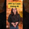 How to make PowerPoint presentation in 1 min using AI on mobile phone & PC #shorts #powerpoint