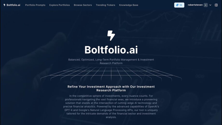 Introducing Boltfolio.ai - Generative AI powered portfolio management & investment ideas platform