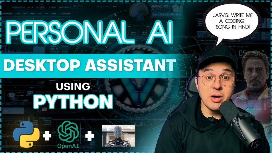 J.A.R.V.I.S - OpenAI + Python  Powered AI Desktop Assistant that Talks Like a Human (FROM SCRATCH!)