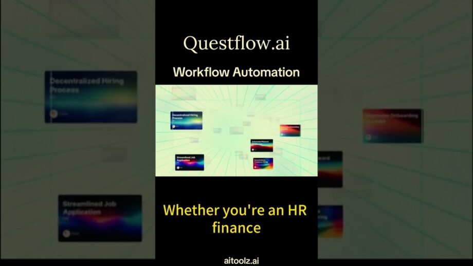 32 Questtflow a code free AI driven workflow automation platform #shorts