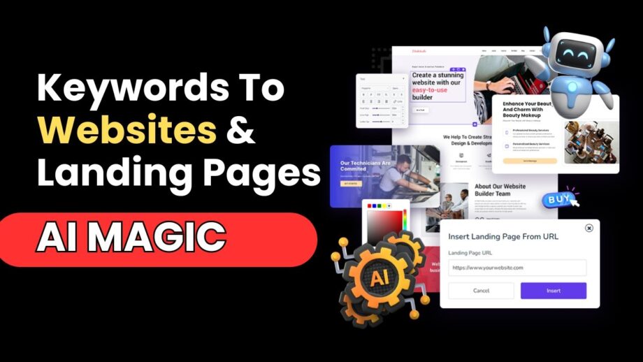 Create Websites & Landing Pages with just Keywords  Using AI