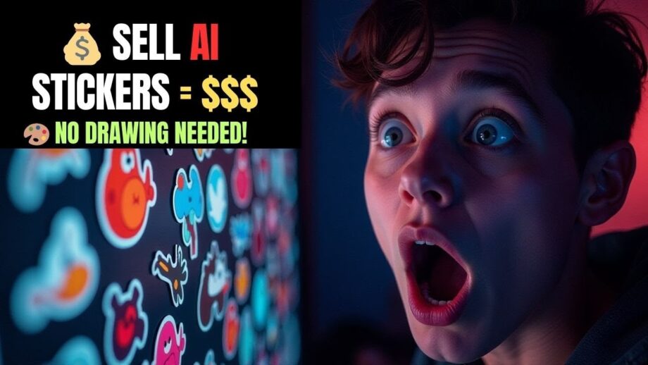 How to Make Passive Income Selling AI Stickers (No Drawing Needed) - Make Money Online