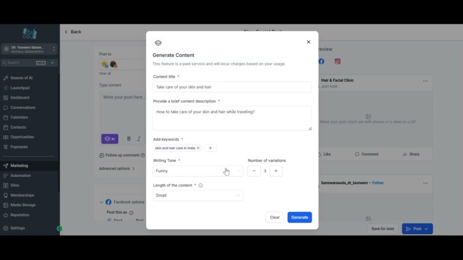 Social Media Marketing Automation Demo