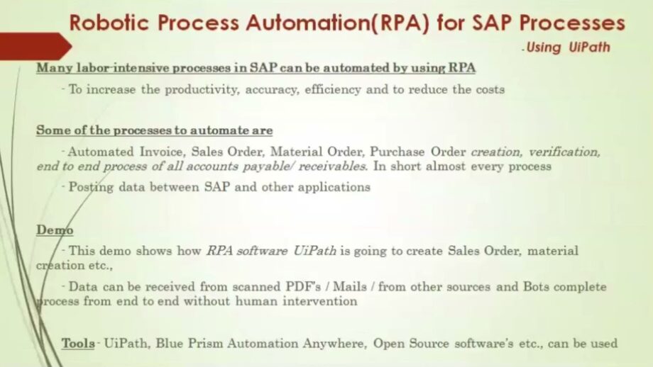 Robotic Process Automation  (#RPA) in #SAP #ERP from iSAP Solutions ltdwww.isap.solutions