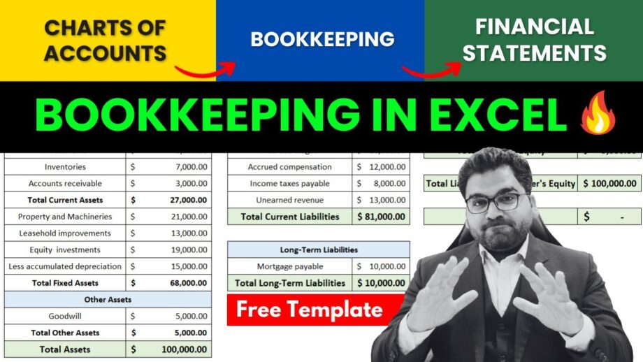 Bookkeeping in Excel | Free Template for your Bookkeeping Learning | $600 Project Gift