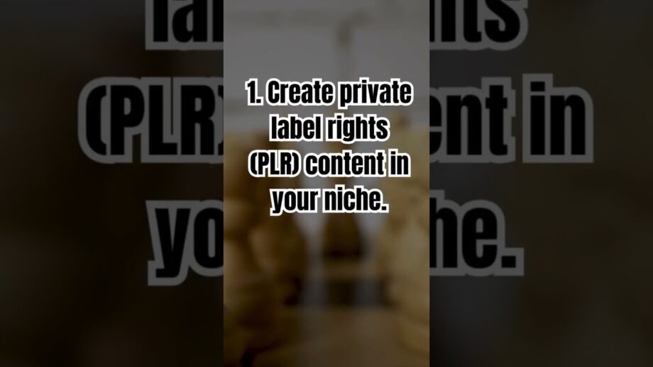 Want to make $10k a month by creating PLR products?