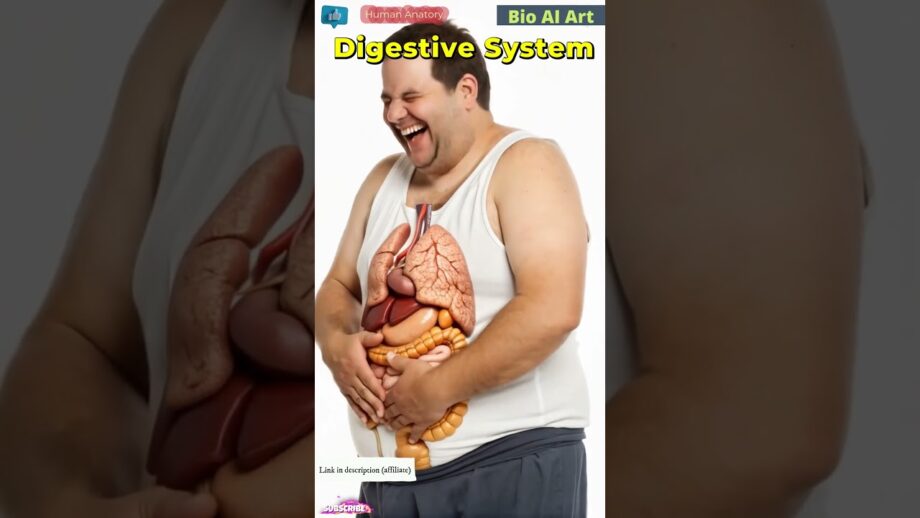 Human Digestive System Animation | Human Anatomy | Bio AI Art | 04