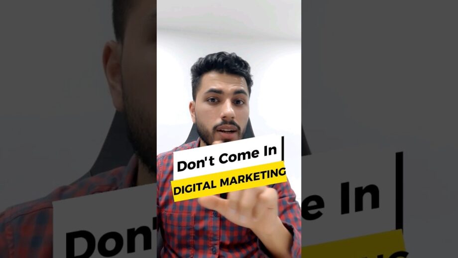 Don't Enter Digital Marketing Career If..👆 #shorts  #shortsyoutube #career
