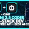 Gemini 2.5 Pro + Cline: FULLY FREE AI Coder! Develop a Full-stack App For FREE Without ANY Code!