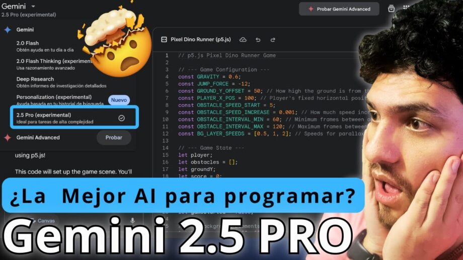 Gemini 2.5 Pro: ¿La MEJOR IA para Vibe Coding? 🤯 Lo Puse a Prueba (Código y Demos)