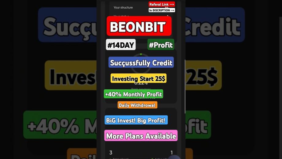14 Day Profit Successfully credit | Discover Beonbit's MOST TRUSTED Dollar Stake Platform #beonbit