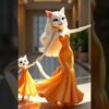 The kitten  is perform a dancing performance #cat #animalvideos #shorts