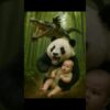 panda saved baby 🥰 #shorts #ai #panda #cute #animals #cat #animation #friends #trending #crocodile