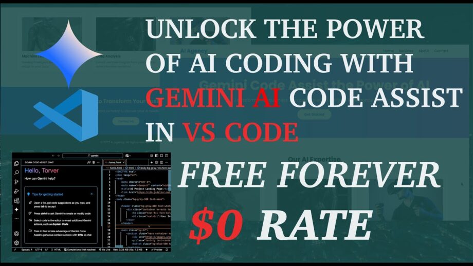 Unlock the power of Ai coding with Google Gemini Code Assist in Vs Code | Free Forever | $0 Cost