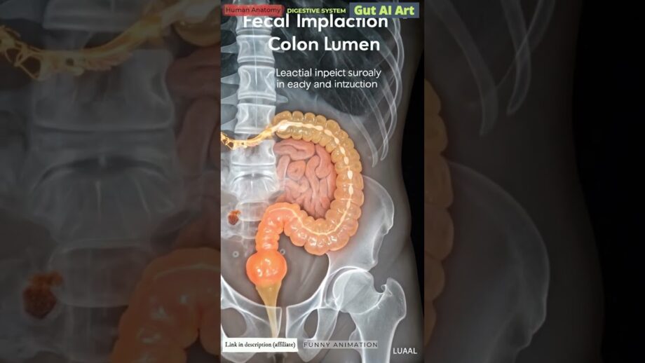 Constipation Blocking the Colon Lumen | Human Anatomy | Digestive System | Gut AI Art | 02