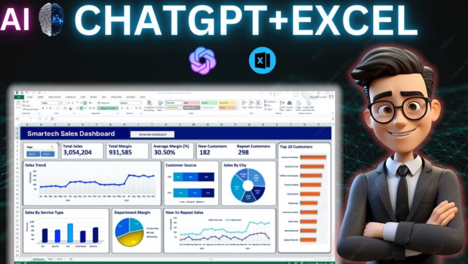 How Make Excel Dashboards Using ChatGPT(Step By Step) | Excel Dashboard Tutorial | #exceltricks #ai